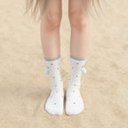 White Polka Dot Puppy Crew Socks – apparel accessories (view 3)