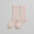 Ruffle Trim Crew Socks - Pink