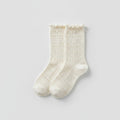 White Ruffled Eyelet Crew Socks
