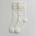 Ivory Dotted Bow Crew Socks