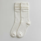 Ivory Dotted Bow Crew Socks
