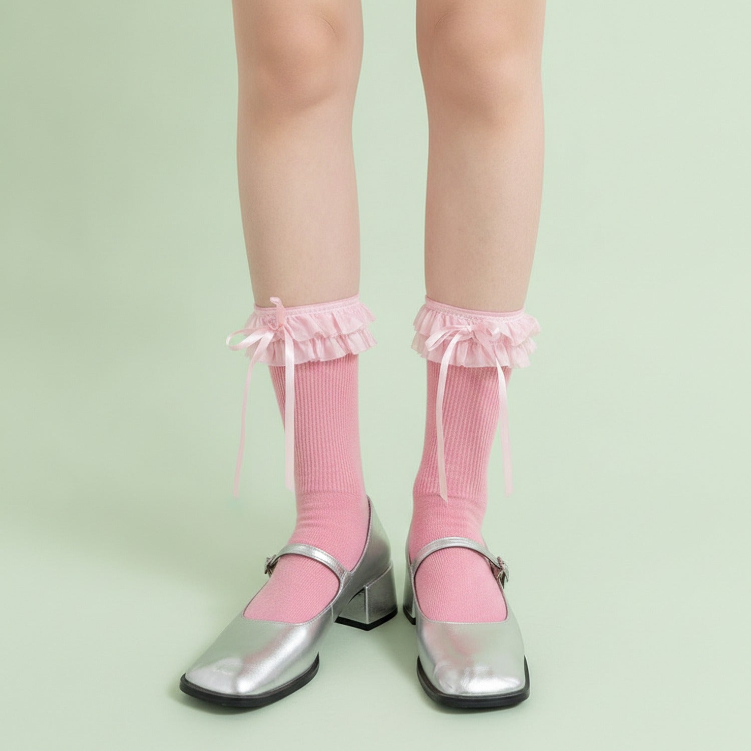 Crew Socks Two Pairs - Pink