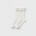Sheer Dotted Ruffle Ankle Socks - White