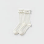 Sheer Dotted Ruffle Ankle Socks - White