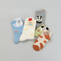 Khaki Apple Patterned Crew Socks – apparel accessories (view 1)