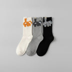Fox Motif Ankle Socks Two-Pack - Black Cat
