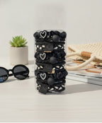 Black Heart Scrunchie Set Pack – hair accessories (view 2)