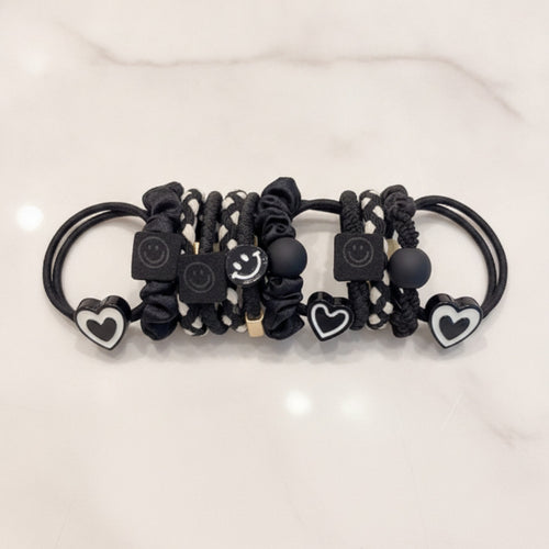 Black Heart Scrunchie Set Pack
