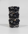 Black Heart Scrunchie Set Pack – hair accessories (view 1)