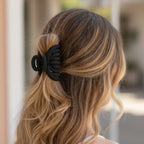 Black Coiled Phone Cord Hair Tie Set