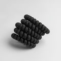 Black Coiled Phone Cord Hair Tie Set – hair accessories (view 1)
