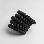 Black Coiled Phone Cord Hair Tie Set – hair accessories (view 1)