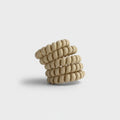 Beaded Spiral Scrunchie In Cream