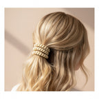 Beaded Spiral Scrunchie In Cream