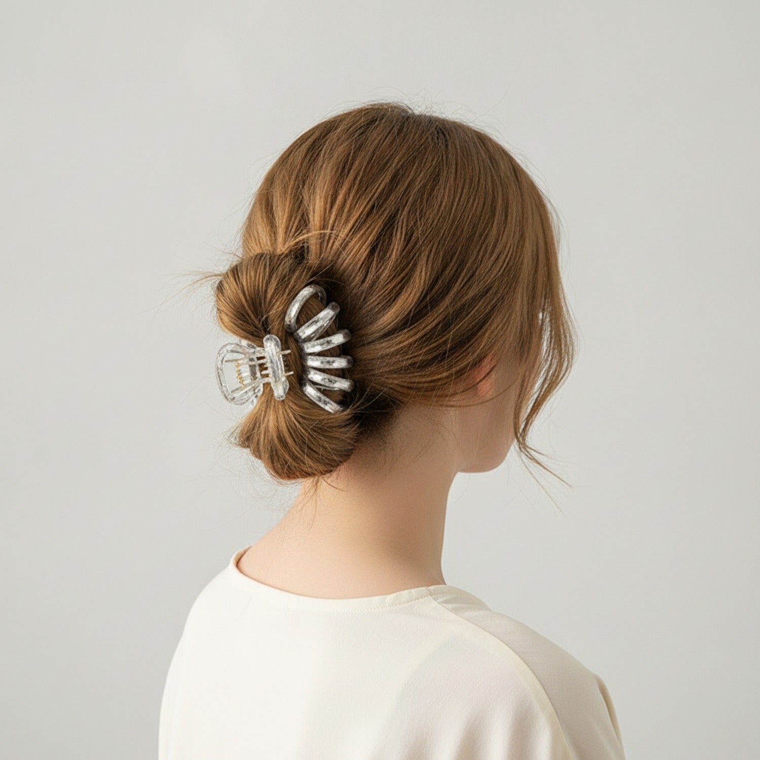 Clear Daisy Flower Hair Claw Clip