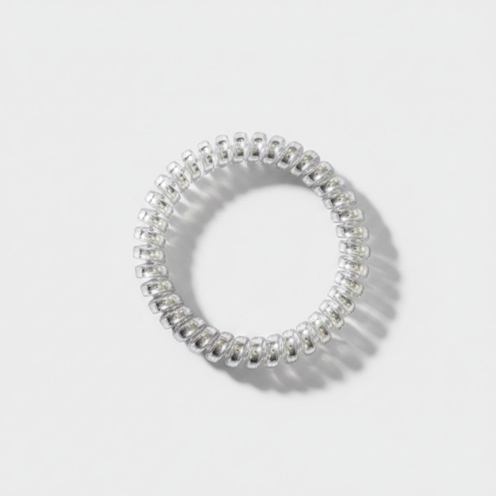 Clear Spiral Coil Hair Tie Set