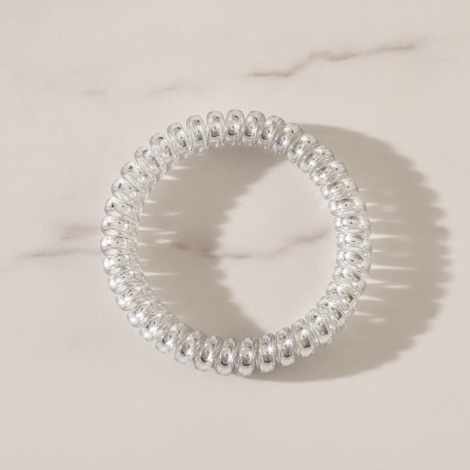 Clear Spiral Coil Hair Tie
