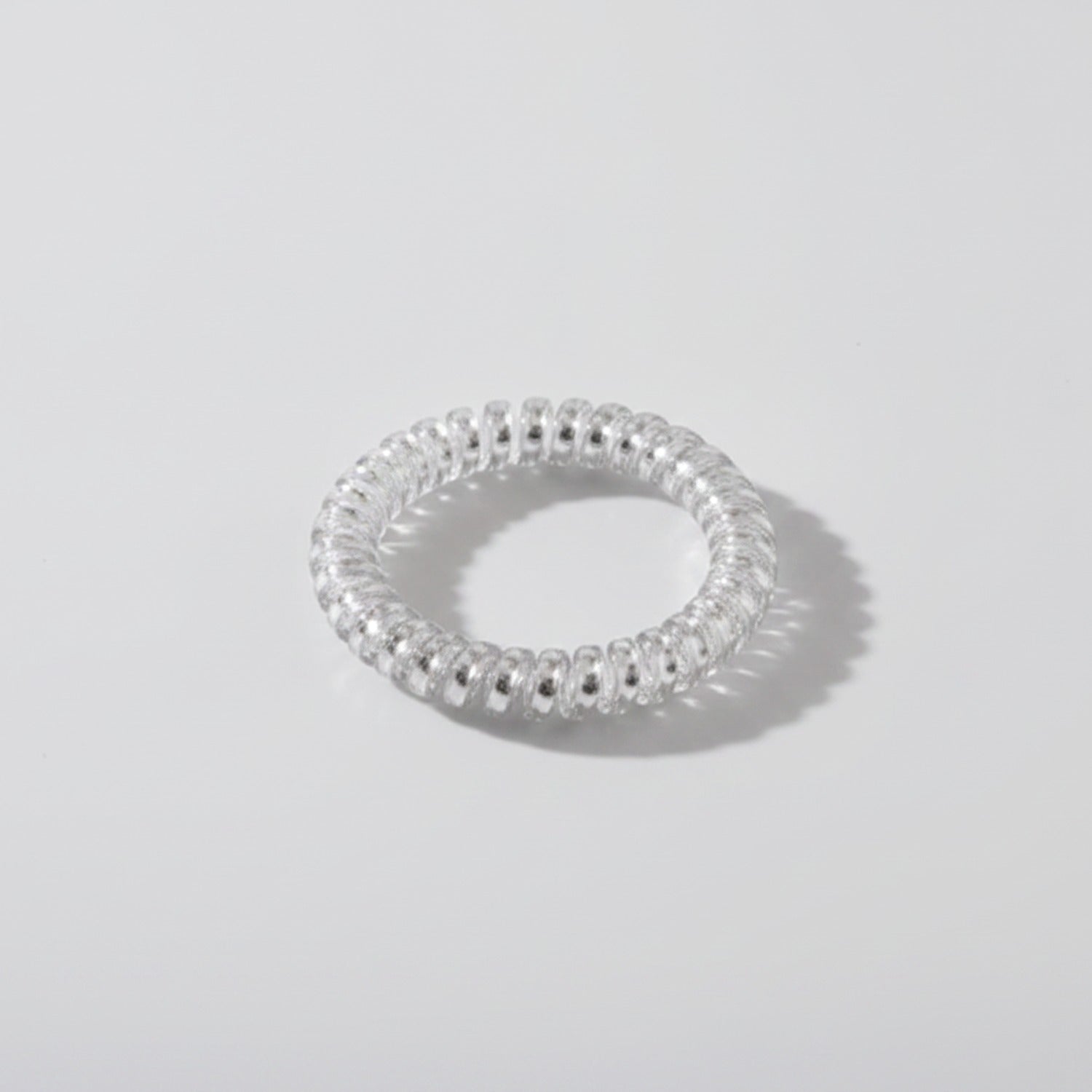 Clear Spiral Coil Hair Tie