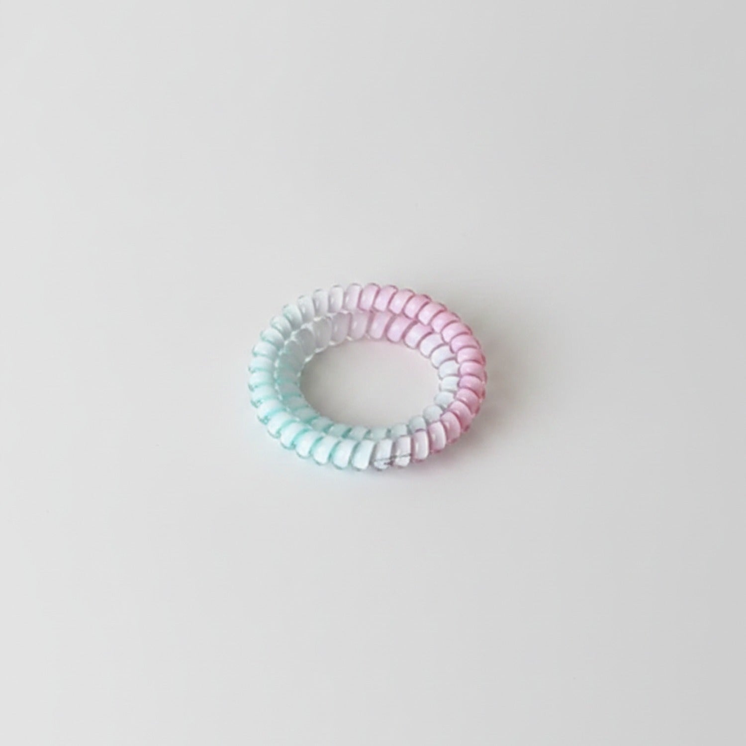 Pastel Beaded Spiral Hair Tie