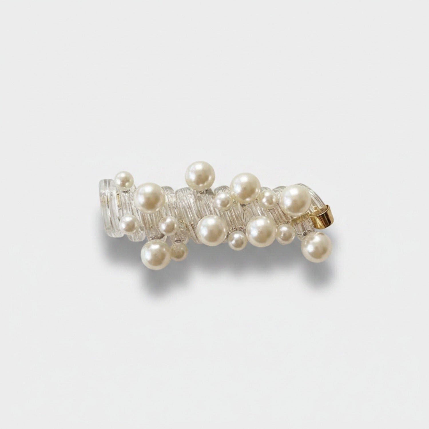 Pearl Beaded Hair Claw Clip Gold