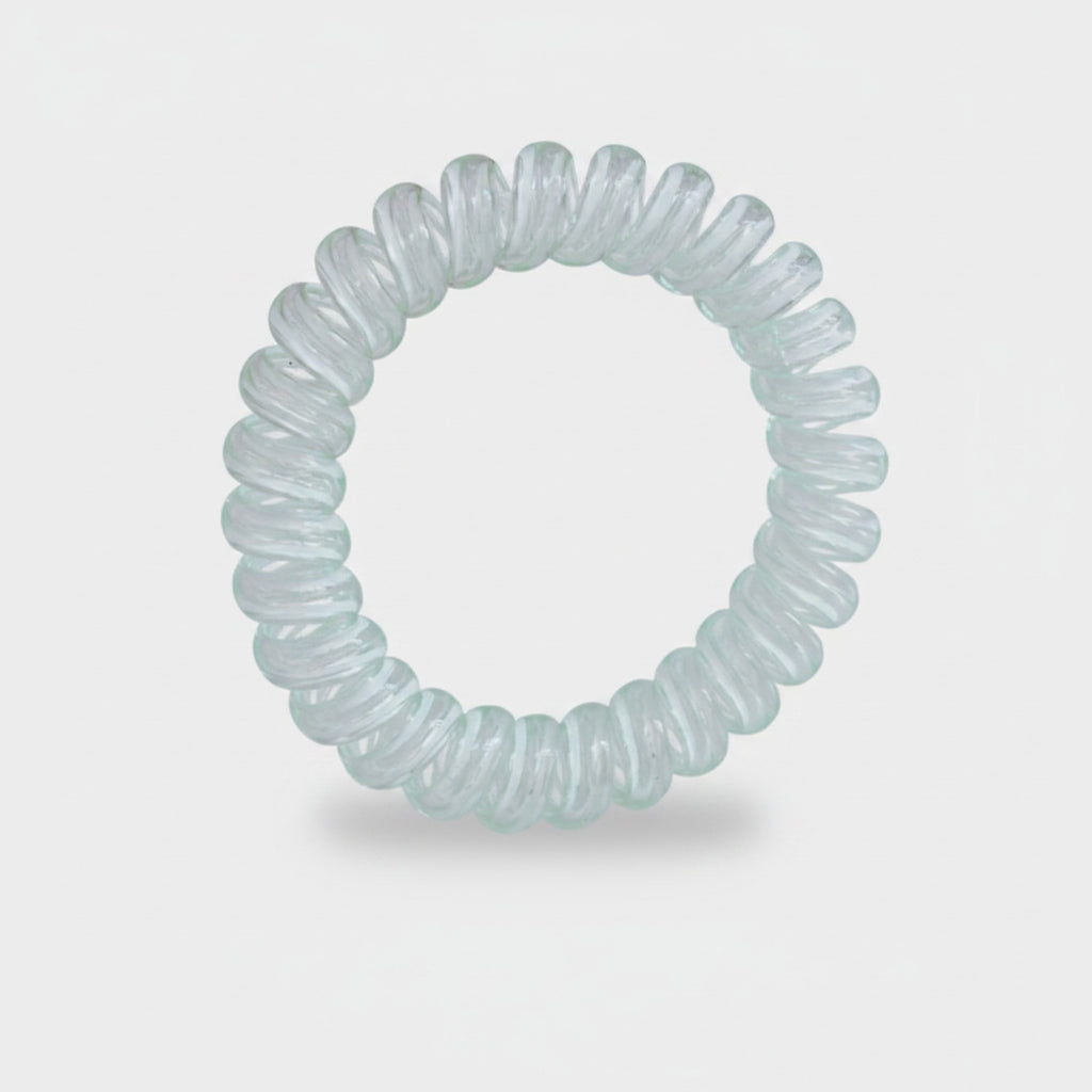 Clear Spiral Coil Hair Tie Scrunchie