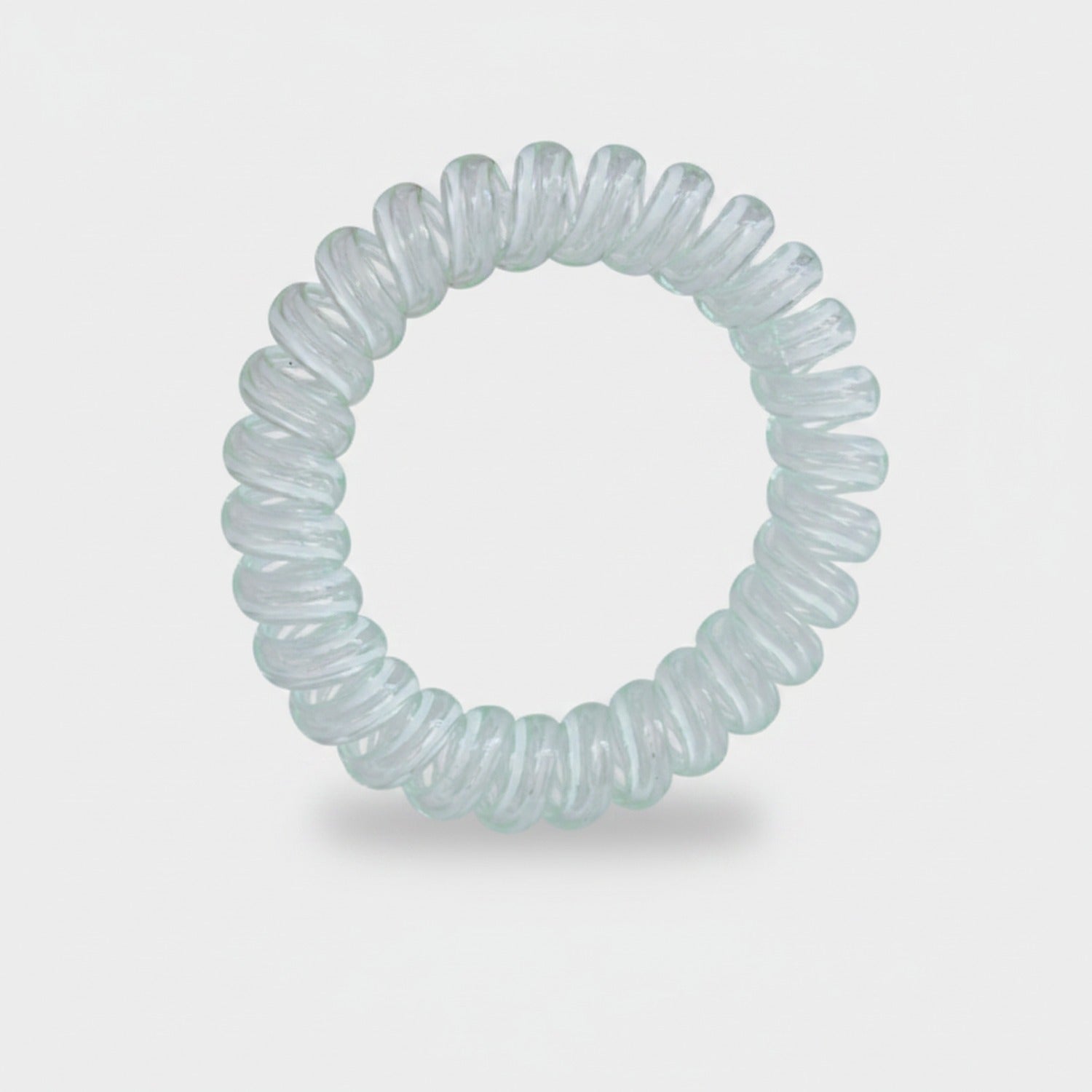 Clear Spiral Coil Hair Tie Scrunchie