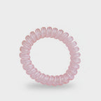 Pink Spiral Coil Hair Tie Scrunchie