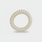 Spiral Coil Hair Tie Clear Cream