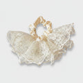 Lace Butterfly Hair Scrunchie with Champagne Ribbon
