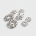 Pearl Beaded Clear Spiral Hair Tie Set
