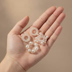 Pearl & Clear Spiral Hair Tie Set – hair accessories (view 3)