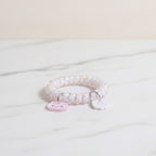 Pink Beaded Hair Tie With Cute Cat Charm – hair accessories (view 2)