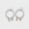 Clear Spiral Hair Ties With Pastel House Charms