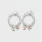 Clear Spiral Hair Ties With Pastel House Charms