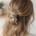 Clear Spiral Hair Ties With Pastel House Charms