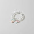 Clear Spiral Hair Ties With Pastel House Charms – hair accessories (view 1)
