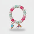 Beaded Hair Tie Scrunchie With Charm Pendants