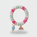 Beaded Hair Tie Scrunchie With Charm Pendants