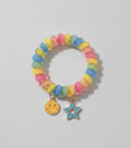 Colorful Beaded Hair Tie Bracelet With Charm – hair accessories (view 1)