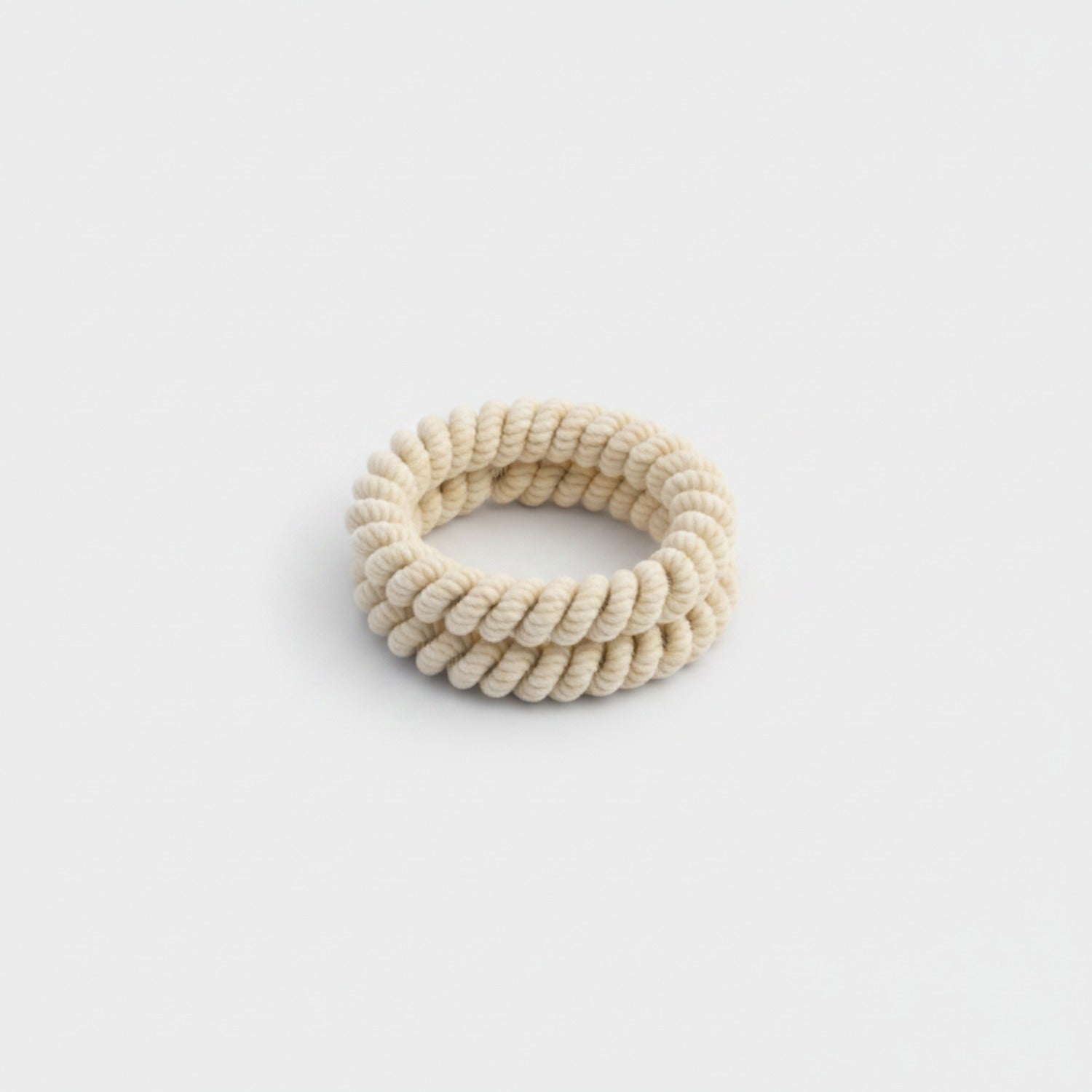 Cream Twisted Rope Hair Scrunchie