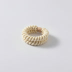 Cream Twisted Rope Hair Scrunchie – hair accessories (view 1)