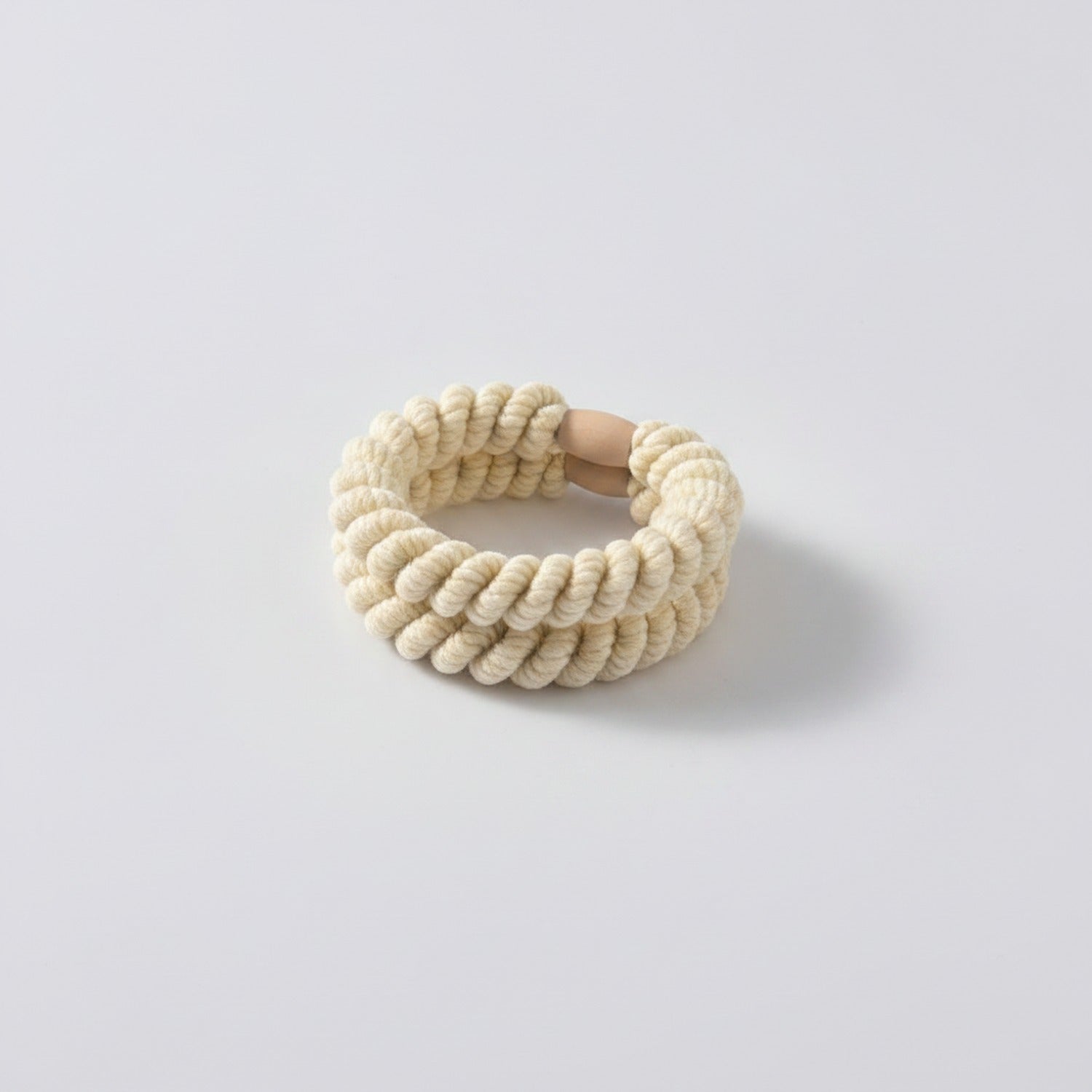 Cream Twisted Rope Hair Scrunchie