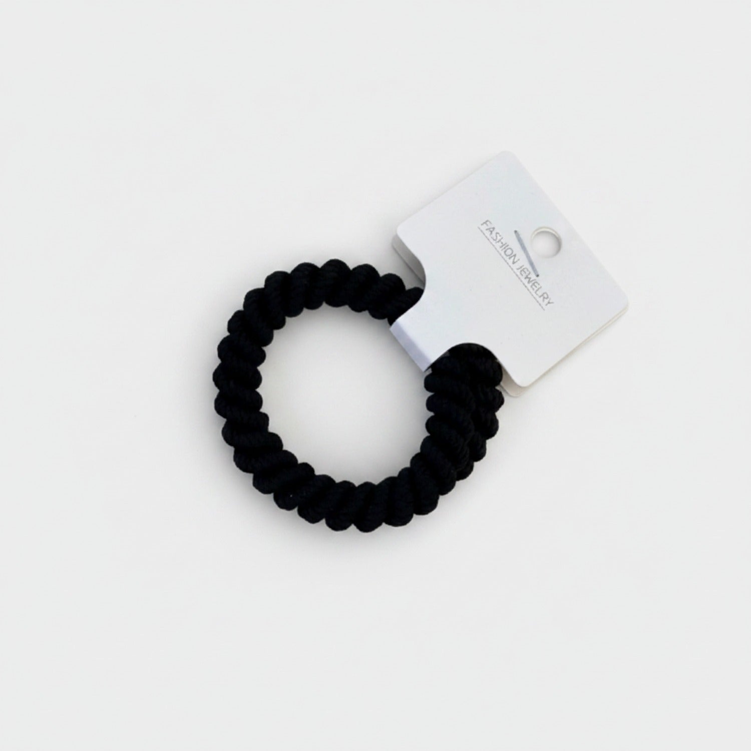 Black Textured Bubble Scrunchie Hair Tie
