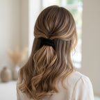 Black Textured Bubble Scrunchie Hair Tie