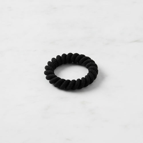 Black Textured Bubble Scrunchie Hair Tie