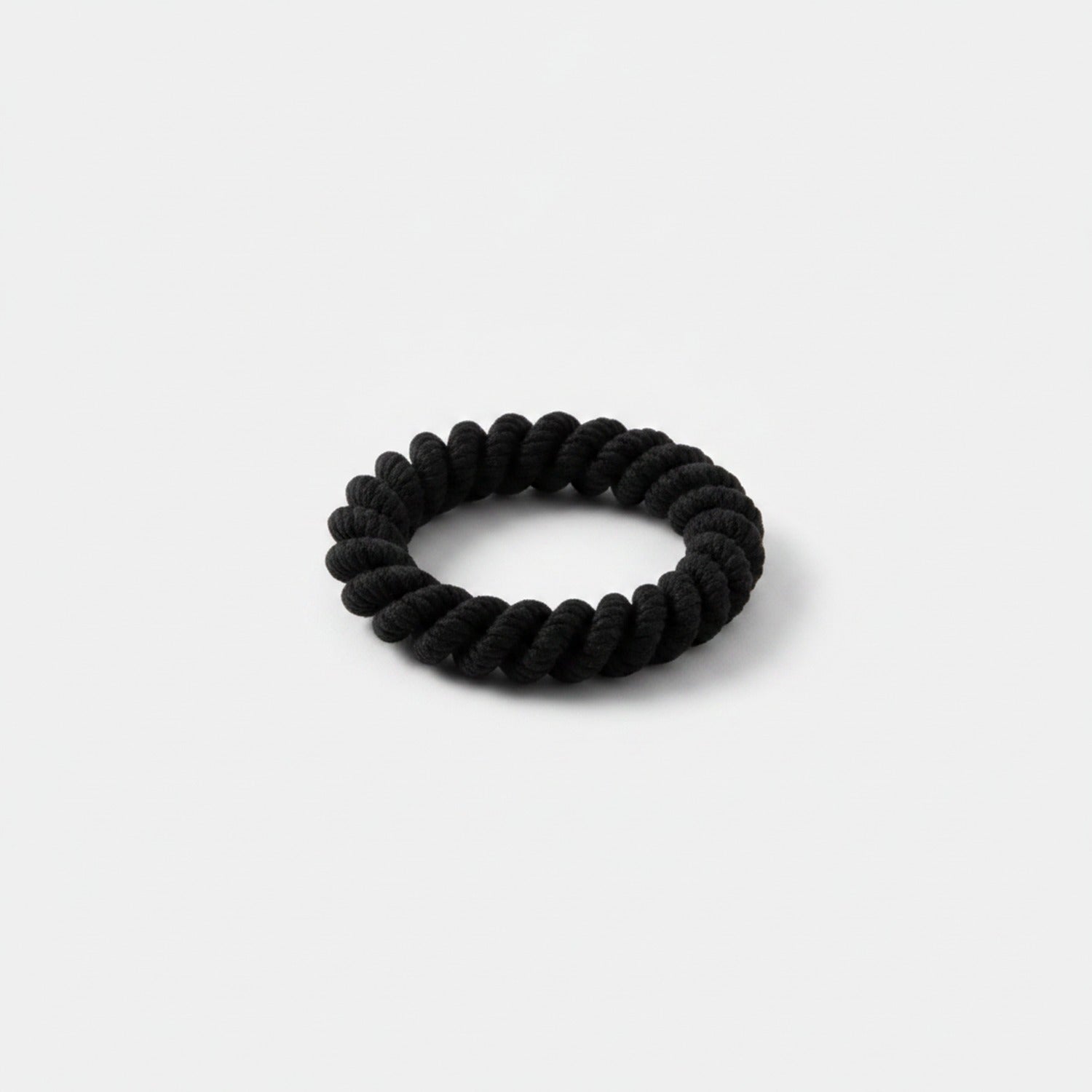 Black Textured Bubble Scrunchie Hair Tie
