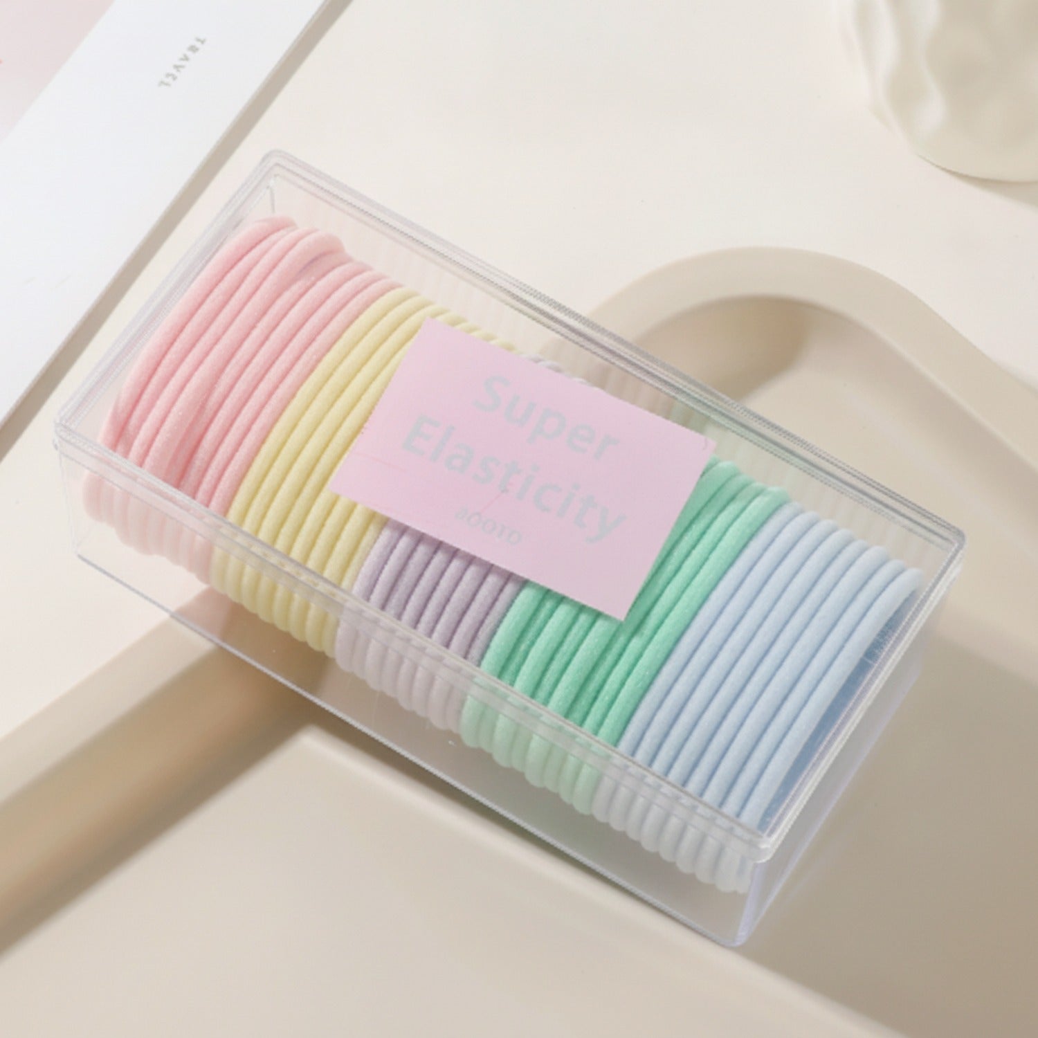 Pastel Ribbed Hair Ties Multi-Color Set