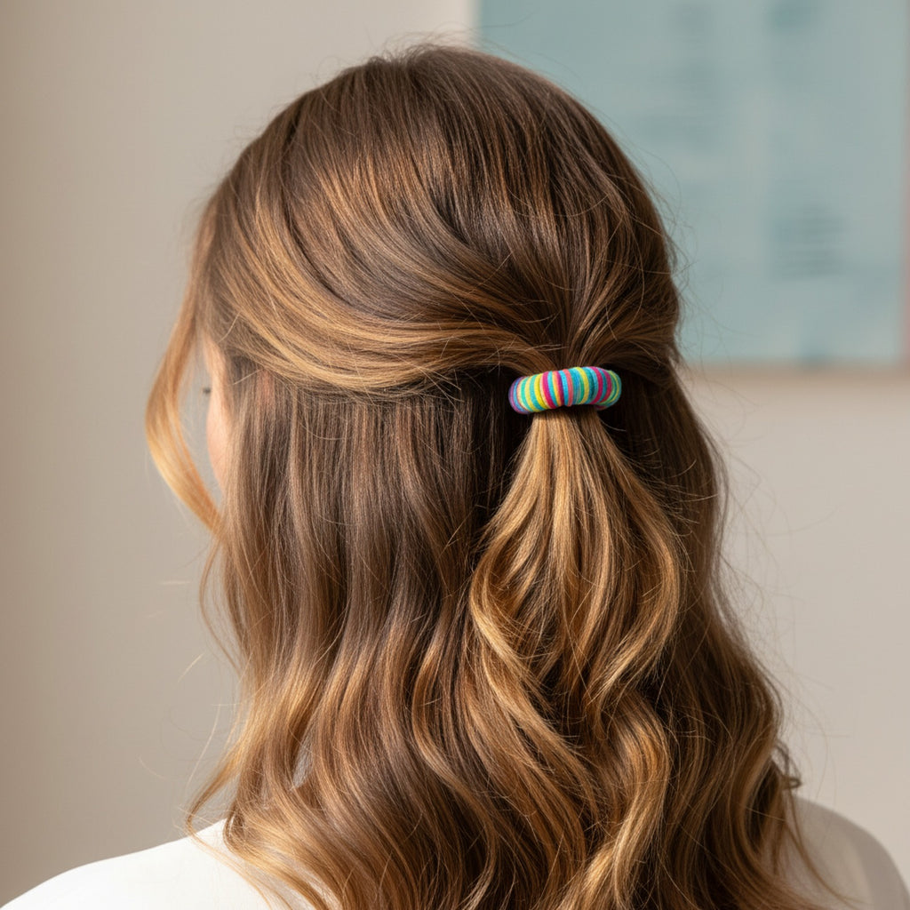 Colorful Striped Hair Tie Set Multi-Pack