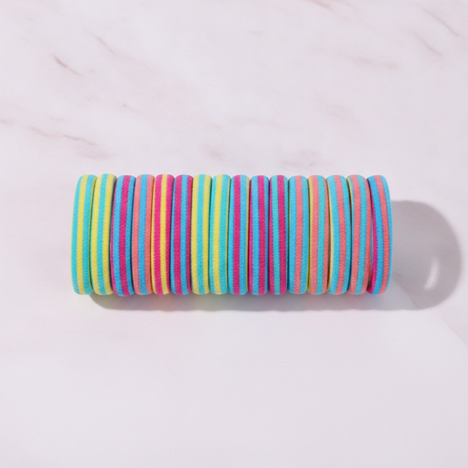 Colorful Striped Hair Tie Set Multi-Pack