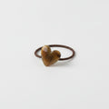 Olive Heart Charm Hair Tie Scrunchie – hair accessories (view 1)